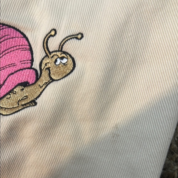 Butter goods X Smurf Embroidered Cream Pants - Picture 4 of 8